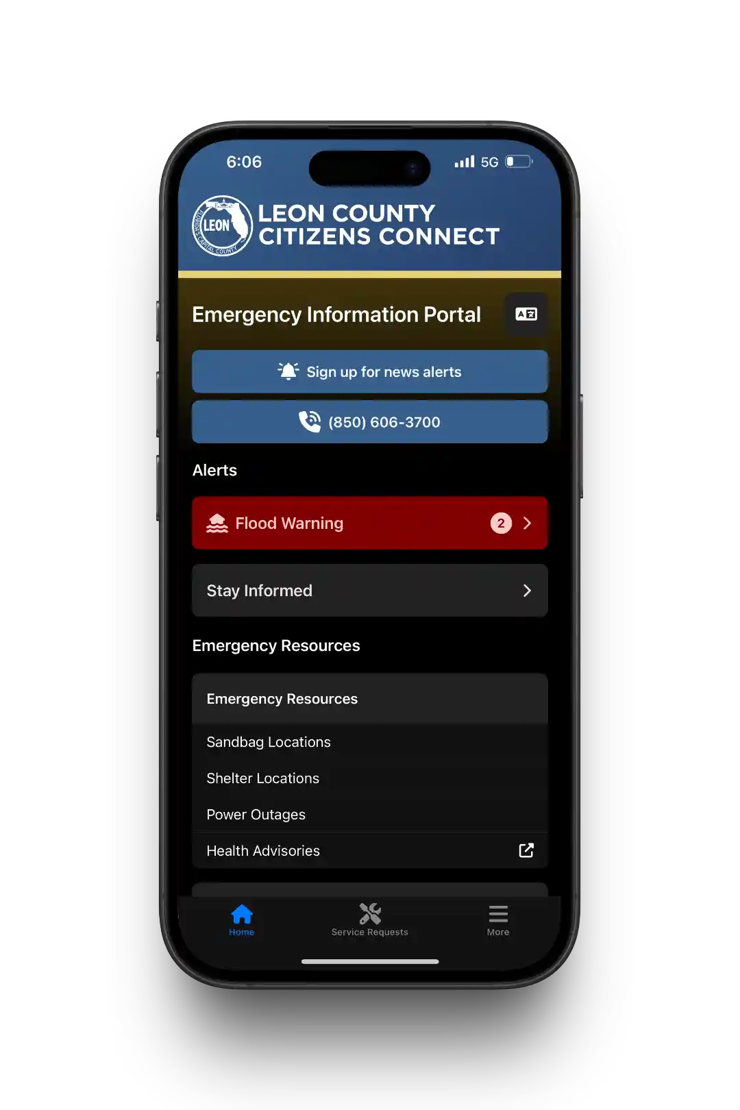 iPhone with Citizens Connect App displayed on screen
