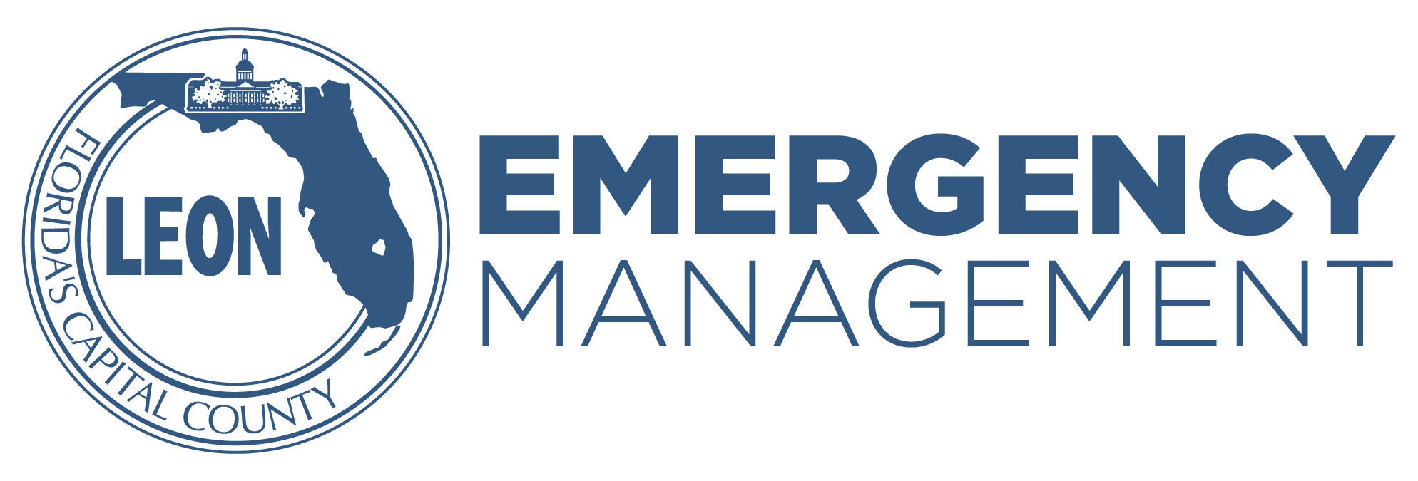 Blue Leon County Emergency Management logo